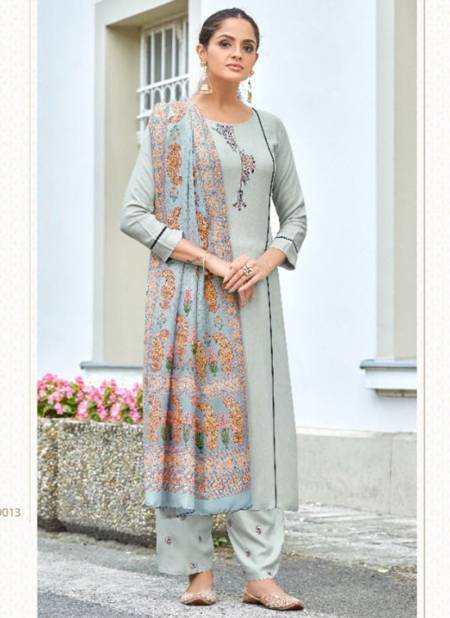 Gray Colour Meera Vardan New Designer Party Wear Fancy Latest Rayon Suit Collection 19013